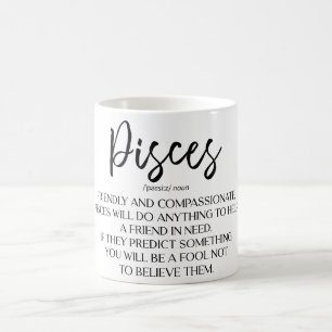 Taza De Café Rótulo celestial Zodiaco Mug/Pisces
