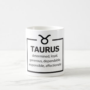 Taza De Café Rótulo celestial Zodiaco Mug/Taurus