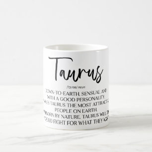 Taza De Café Rótulo celestial Zodiaco Mug/Taurus