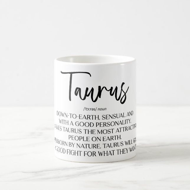 Taza De Café Rótulo celestial Zodiaco Mug/Taurus (Centro)