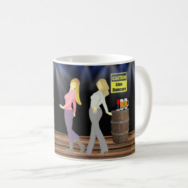 Taza De Café Rótulo con cautela de bailarinas (Anverso derecho)