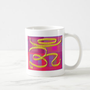 Taza De Café Rótulo curativo de OM en la pantalla de seda