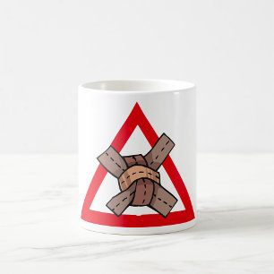 Taza De Café Rótulo de advertencia sobre la carretera por embot