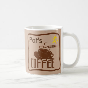 Taza De Café Rótulo de café añada nombre
