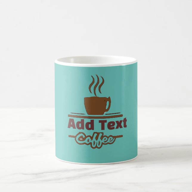 Taza De Café Rótulo de café, añadir nombre (Centro)