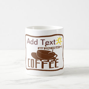 Taza De Café Rótulo de café, añadir nombre