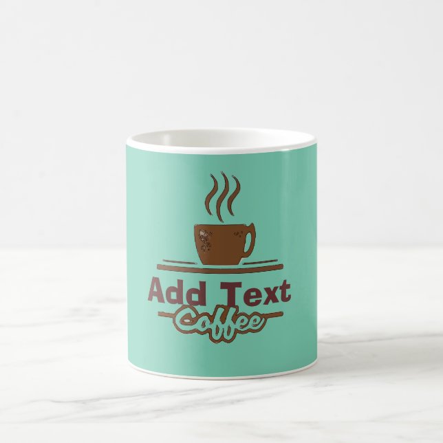 Taza De Café Rótulo de café, añadir nombre (Centro)