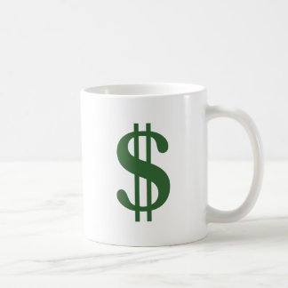 Taza De Café Rótulo de dólar