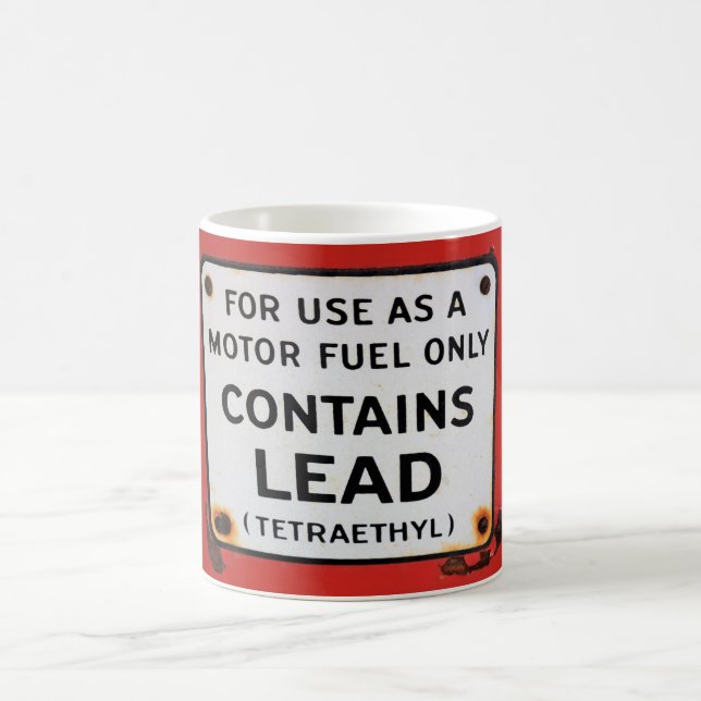 Taza De Café Rótulo de la bomba de gas (tetraetilo) de las mezc (Centro)