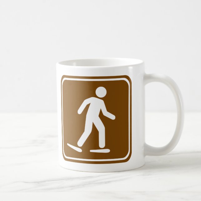 Taza De Café Rótulo de la carretera del rastro de la raqueta (Derecha)