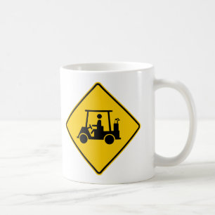 Taza De Café Rótulo de la carretera del tráfico del carro de
