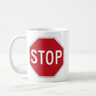 Taza De Café Rótulo de la parada de los E.E.U.U.