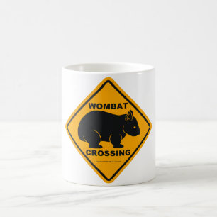 Taza De Café Rótulo de la travesía de Wombat