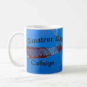 Taza De Café Rótulo de llamadas y radio amateur