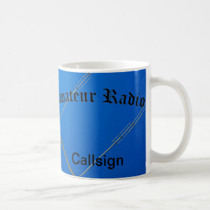 Taza De Café Rótulo de llamadas y radio amateur