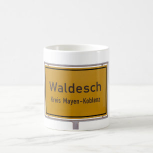 Taza De Café Rótulo de los límites de ciudad de Waldesch