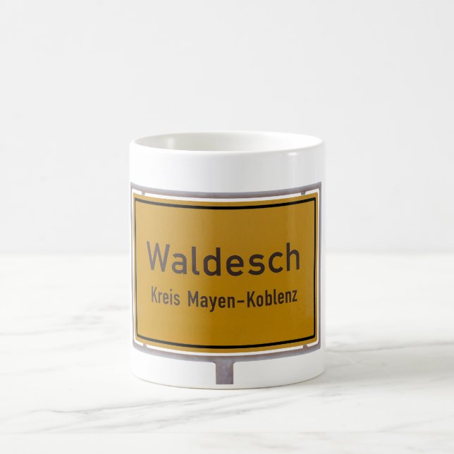 Taza De Café Rótulo de los límites de ciudad de Waldesch (Centro)