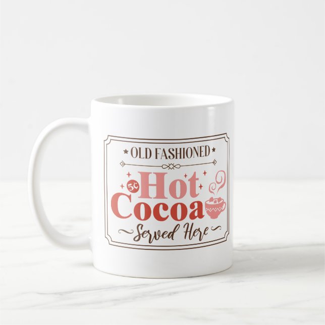 Taza De Café Rótulo de Navidades de cacao caliente (Izquierda)