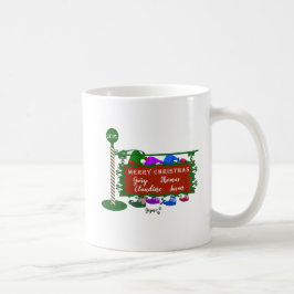 Taza De Café Rótulo de navidades Mug con nombres de familia Elv