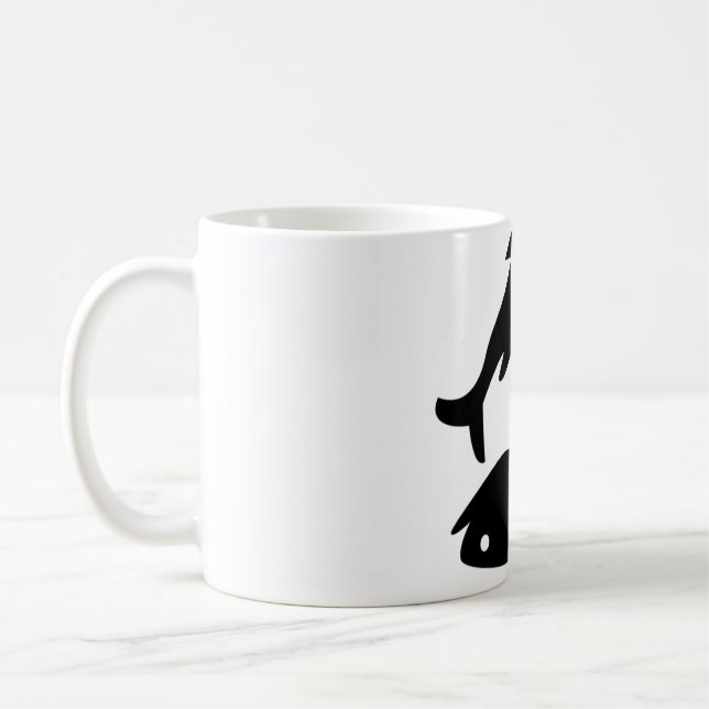 Taza De Café Rótulo de símbolo astrológico Pisces 6 (Izquierda)