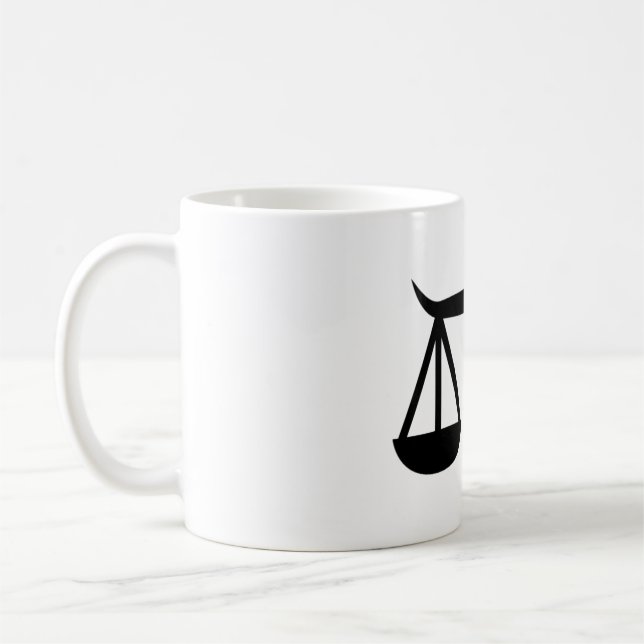 Taza De Café Rótulo de símbolos astrológicos de Libra 6 (Izquierda)