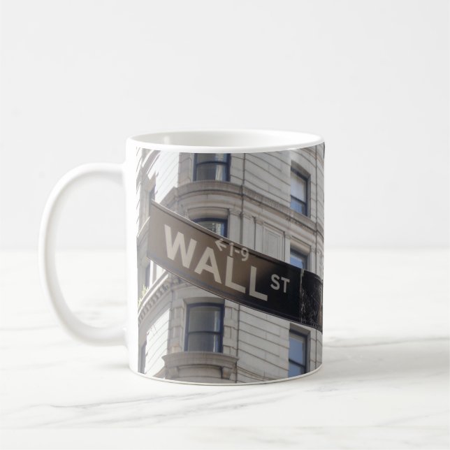 Taza De Café Rótulo de Wall Street en Nueva York (Izquierda)