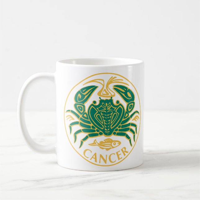 Taza De Café Rótulo del cáncer del zodiaco (Izquierda)