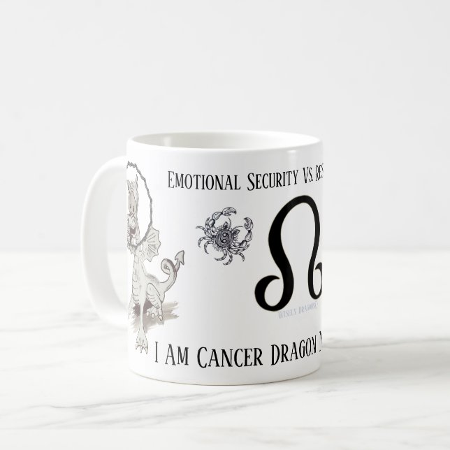 Taza De Café Rótulo del Nodo Norte del Cáncer de la Mug Luna (Anverso izquierdo)