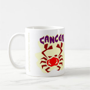 Taza De Café Rótulo del zodiaco del cáncer