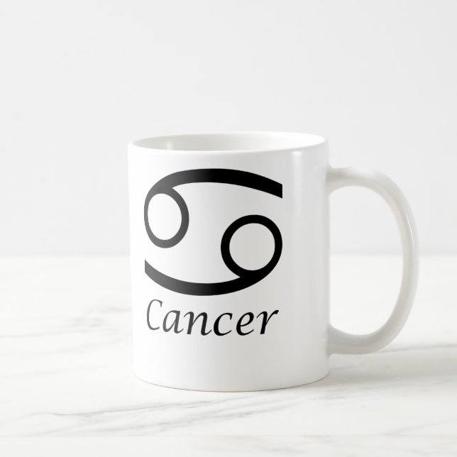 Taza De Café Rótulo del zodiaco del cáncer del `' (Derecha)