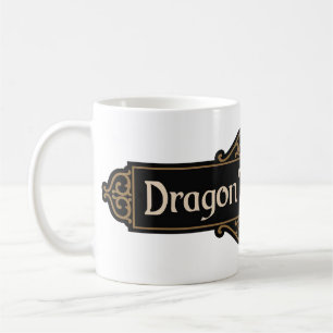 Taza De Café Rótulo Dragon Tale Books