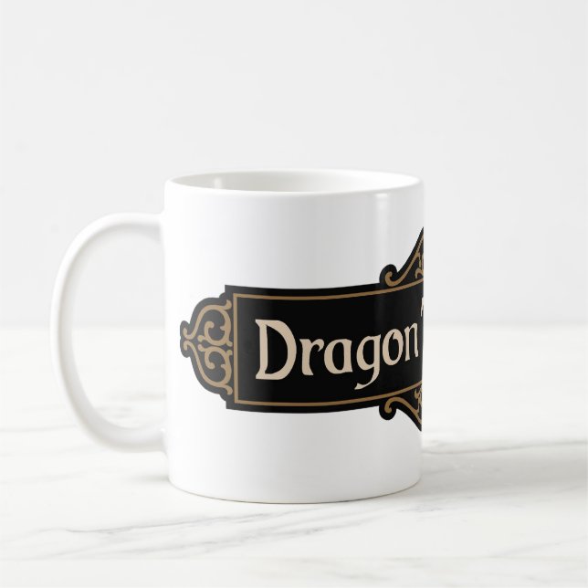 Taza De Café Rótulo Dragon Tale Books (Izquierda)