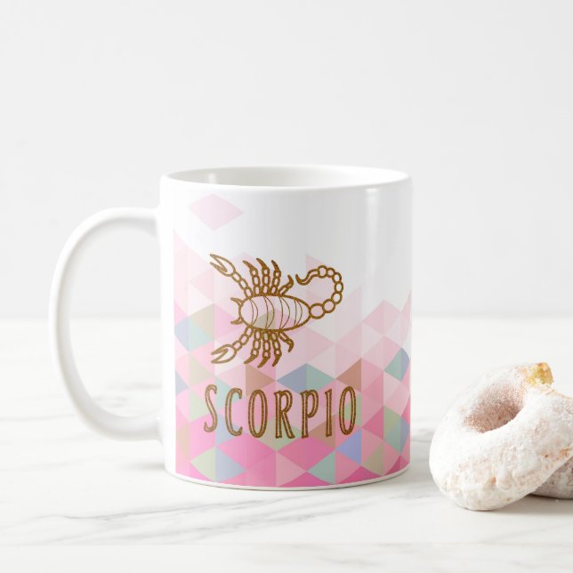 Taza De Café Rótulo Escorpio Zodiac (Con donut)