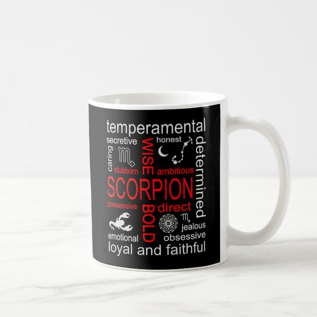 Taza De Café Rótulo Escorpión Zodiaco (Derecha)