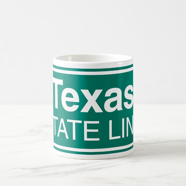 Taza De Café Rótulo Estatal de Línea de Carretera de Texas (Subido por el creador)