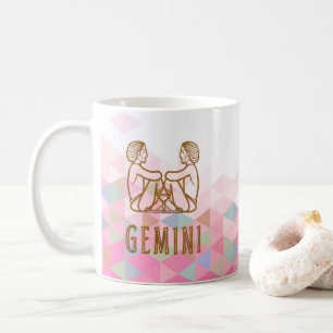 Taza De Café Rótulo Gemini Zodiac