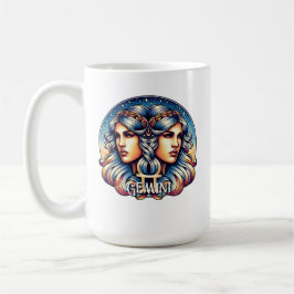 Taza De Café Rótulo Horoscopio Gemini | Rótulo Astrología de Ge