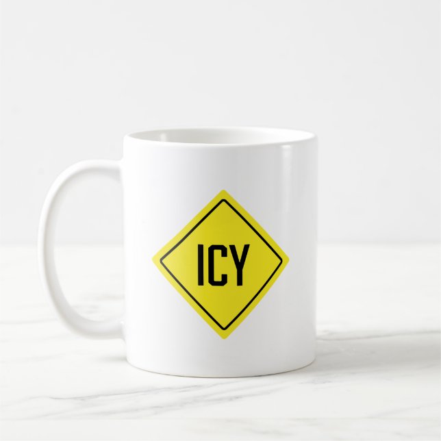 Taza De Café Rótulo Icy Road | Mugre clásica (Izquierda)