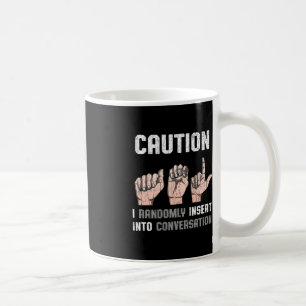 Taza De Café Rótulo Idioma Aparato Conciencia Sorda ASL Regalo