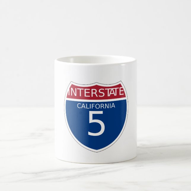 Taza De Café Rótulo Interestatal de California (Centro)