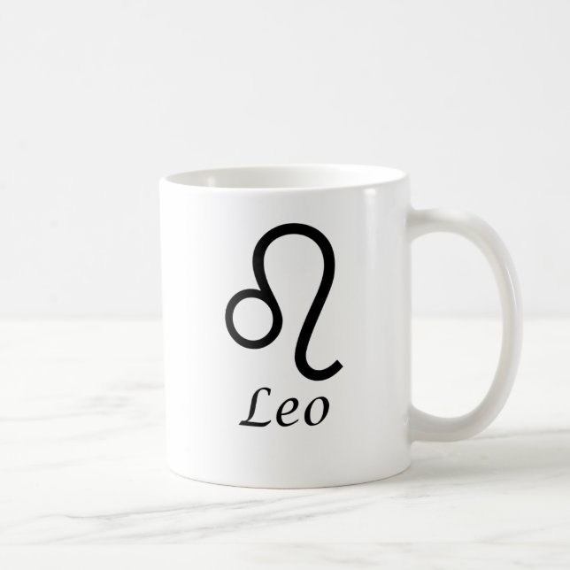 Taza De Café Rótulo "Leo" Zodiac (Derecha)