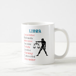 Taza De Café Rótulo Libra Horoscope Zodiac