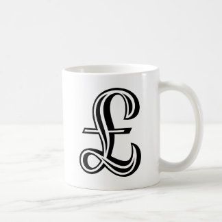 Taza De Café Rótulo Libra - Negro