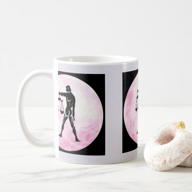 Taza De Café Rótulo Libra-Zodiac (Con donut)