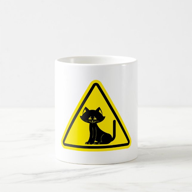 Taza De Café Rótulo Mascota de precaución café negro (Subido por el creador)