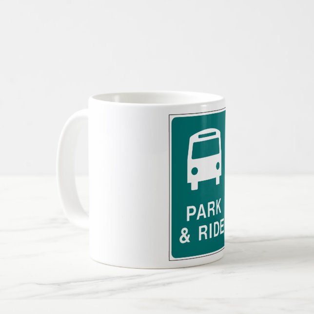 Taza De Café Rótulo Park And Ride (Anverso izquierdo)