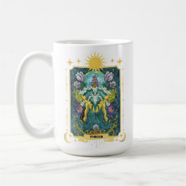 Taza De Café Rótulo Pisces Zodiac 15 oz