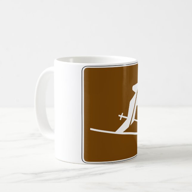 Taza De Café Rótulo recreativo del área de esquí (Anverso izquierdo)