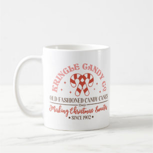Taza De Café Rótulo Retro Vintage Christmas Candy Co