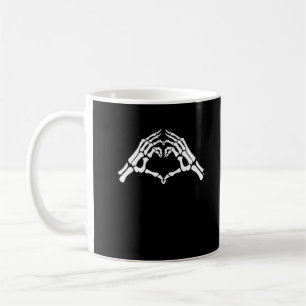 Taza De Café Rótulo Skeleton Heart And Hands